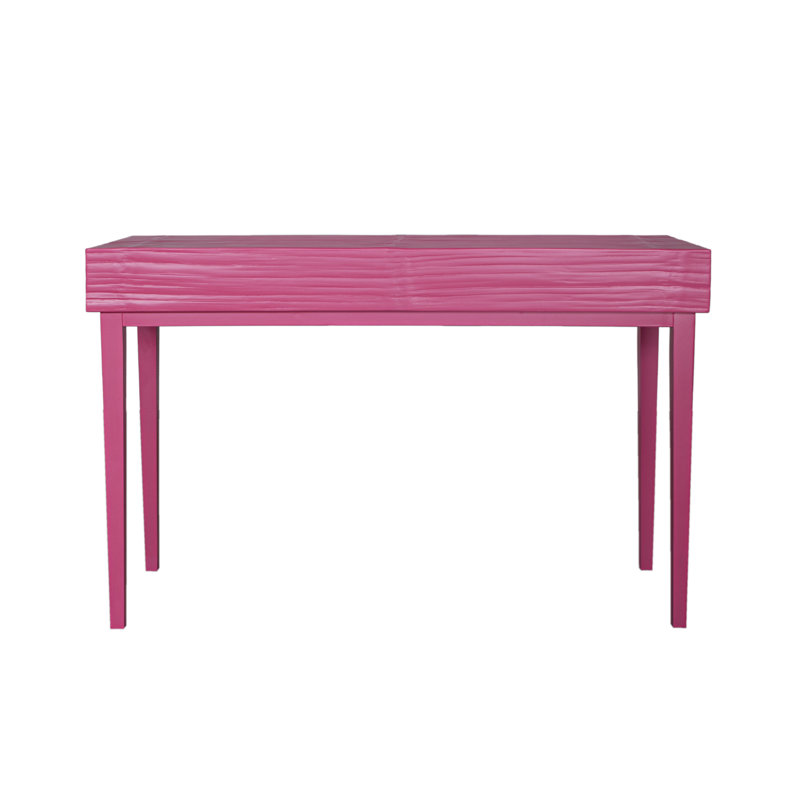 Bureau en bois massif Andros, Rose vif