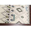 Tapis ivoire en laine noué à la main de conception unique 5 pi 9 po x 9 pi 3 po New Age