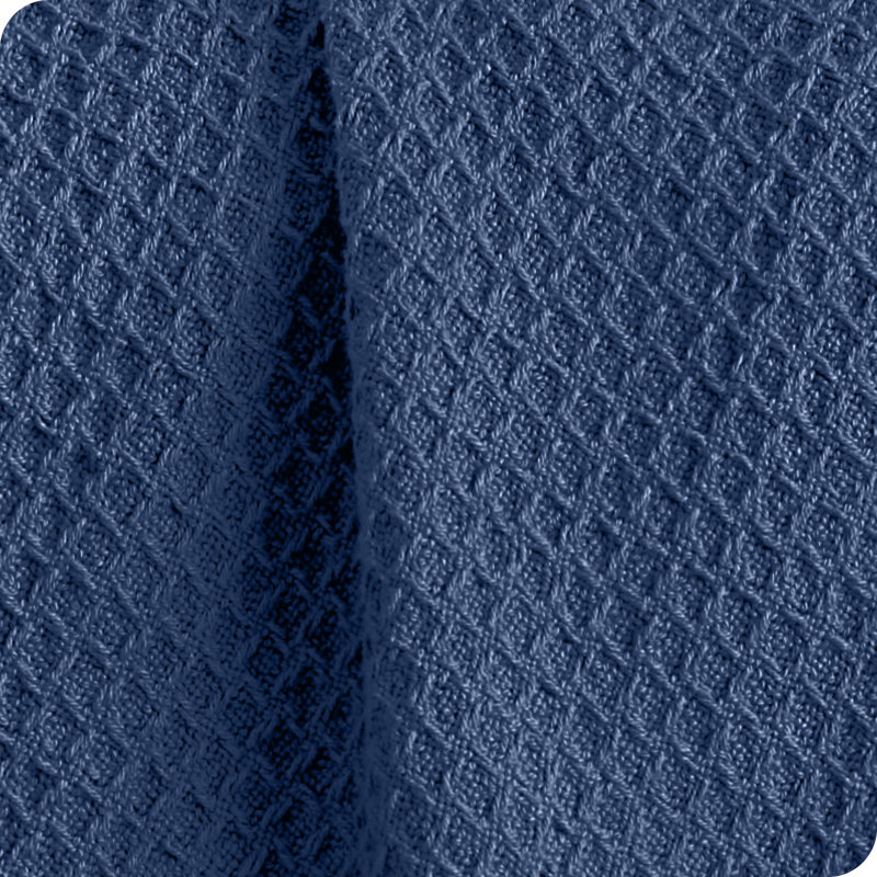 Couverture en coton gaufré, Grand lit, Dark Blue