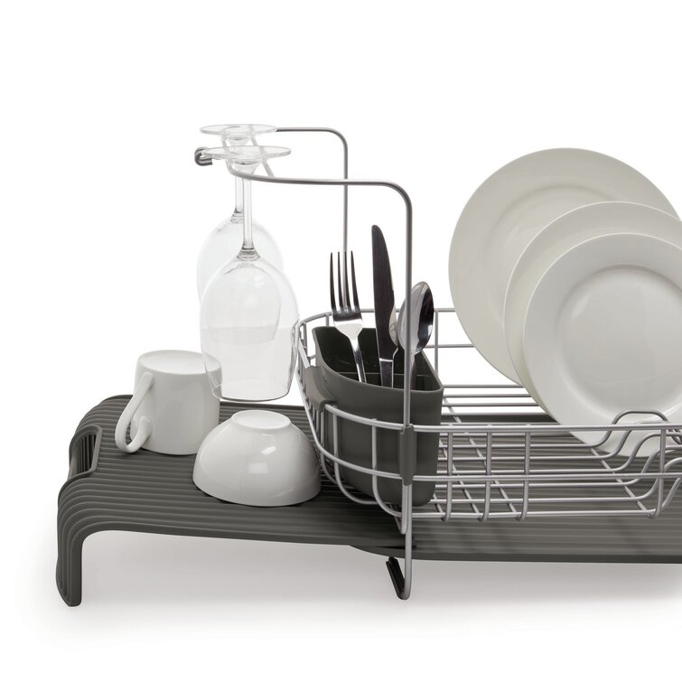 Kitchenaid Compact Stainless Steel Dish Rack, Satin Gray, 15-Inch