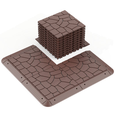 44pcs New Stone texture 12" Patio Deck Tiles