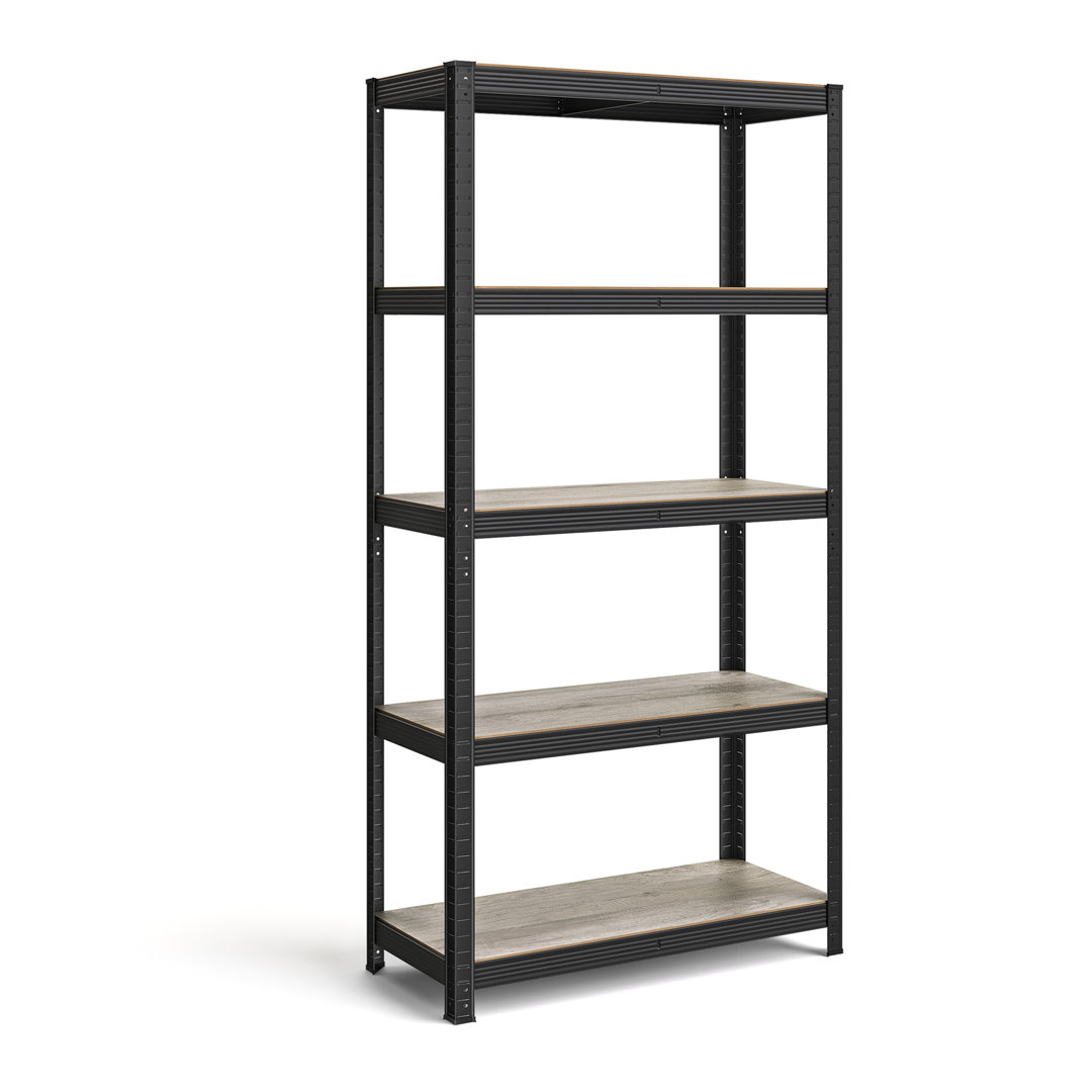 Standregal, Bücherregal, Lagerregal, 5 Ablagen, Verstellbar, 40 X 90 X 180 Cm, Bis 875 Kg Belastbar, Für Küche, Wohnzimm...