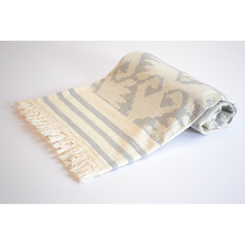 Hand Woven Throw Blanket, Gray