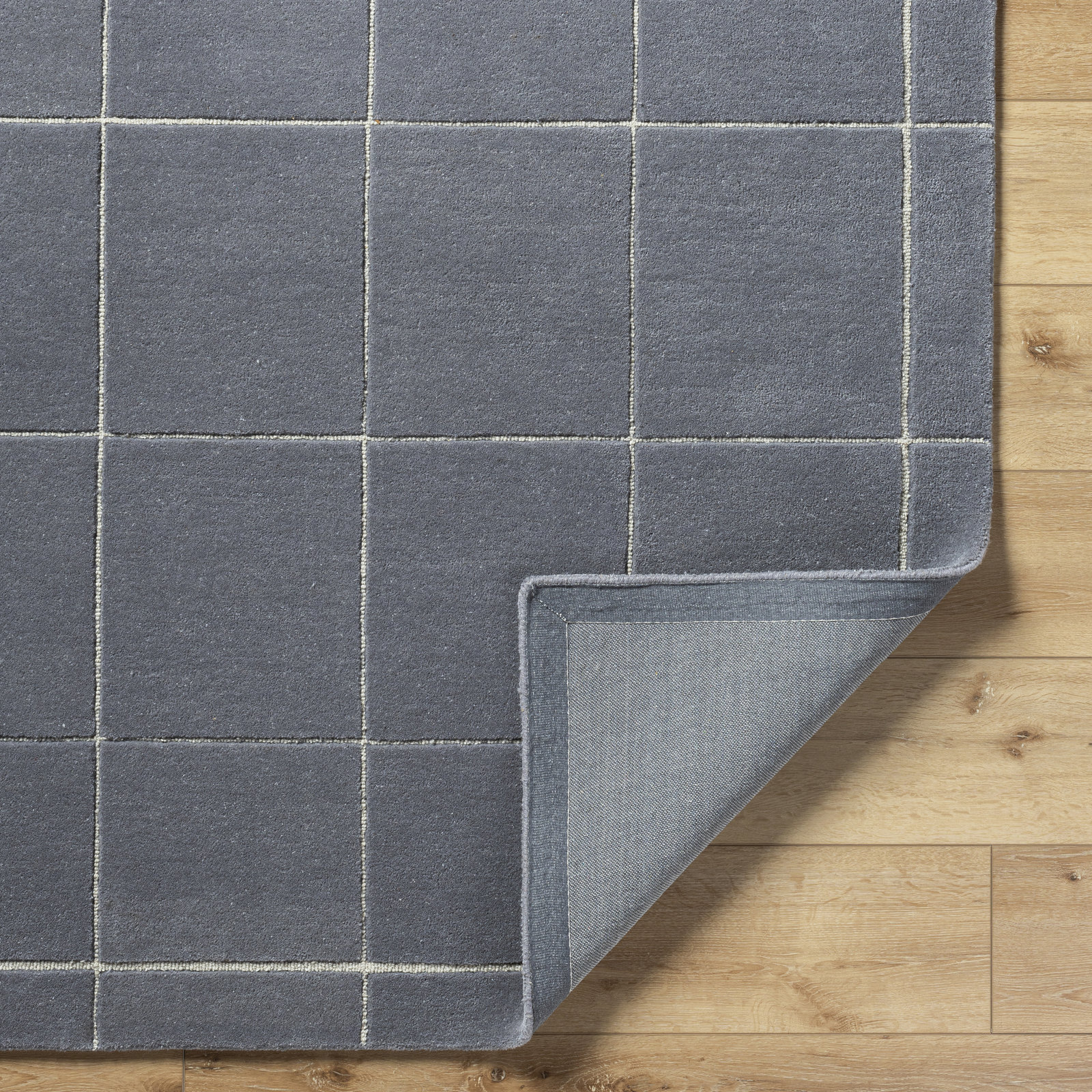 Mallory Hand-Tufted Blue Geometric Rug, Rectangle 9' x 12'