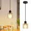 Dierking 1-Light Amber Kitchen Island Pendant