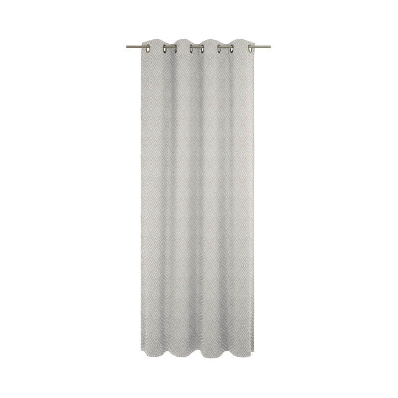 Abelard Room Darkening Curtains Single Panel, 255cm H x 132cm W, Brown
