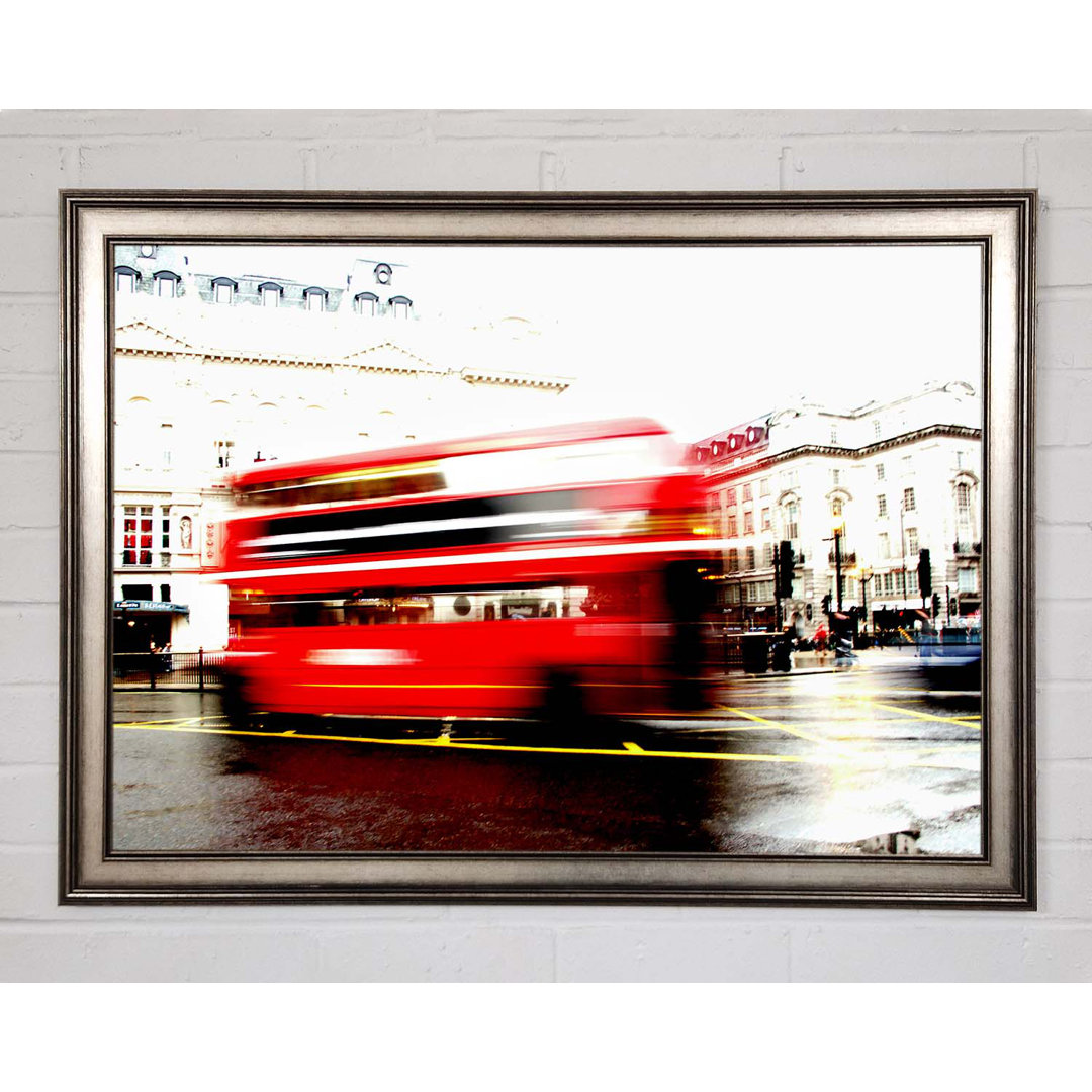 London Retro Red Bus - Einzelner Bilderrahmen Kunstdrucke