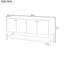 Console de hall d'entrée polyvalente avec amplement d'espace de rangement et de choix de tablettes de rangement à trois niveaux-1988295444