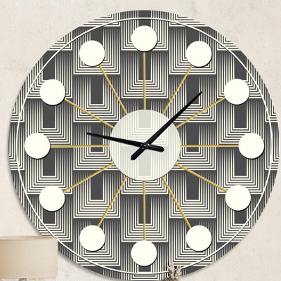 Horloge murale moderne Mid-Century Mimimal