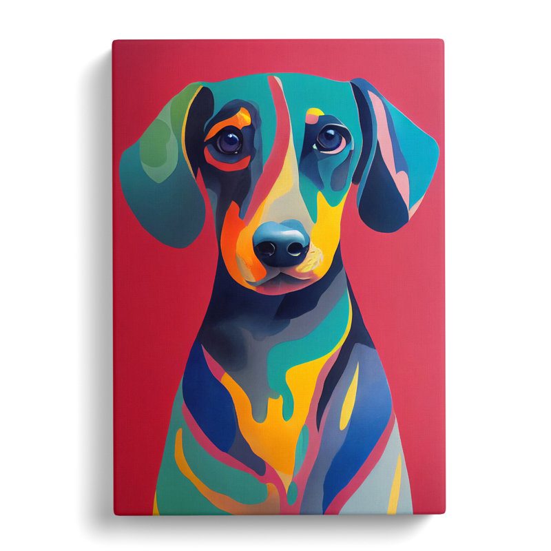 Dachshund in Colour Vol.6 - Wrapped Canvas, 50cm H x 35cm W x 3cm D