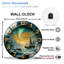 Horloge murale renne paysage d'hiver