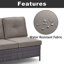 Ensemble de patio d'extérieur en L de 100,2 po de large avec coussins Deb-878581713-878581712