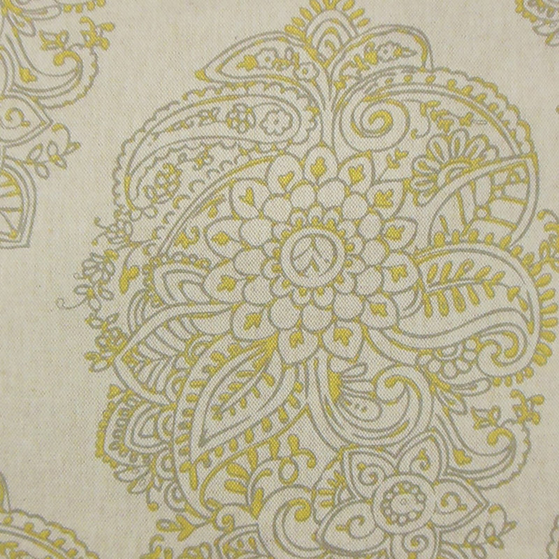 Polyester Damask Sham Set, Euro, Yellow