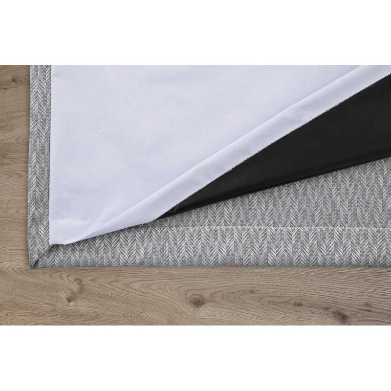 Lauris Eyelet Blackout Curtain, Pale Grey, 165 W x 183 D cm