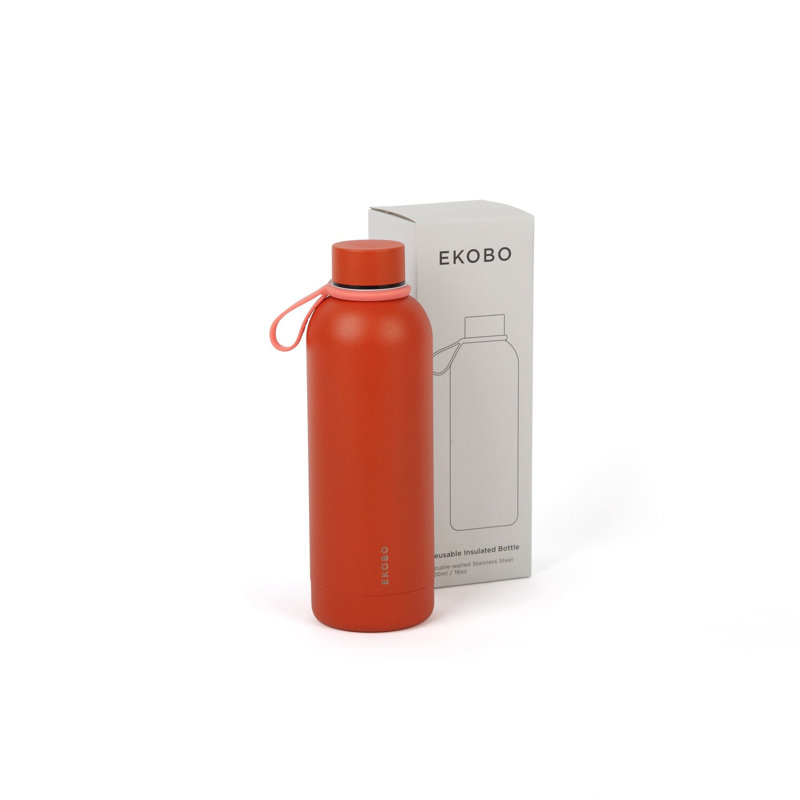 Bouteille d'eau isolée en acier inoxydable EKOBO - 16 oz, Brique