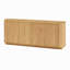 Meuble télé avec buffet à motif ondulé et armoire à rayures verticales en bois pour cuisine / chambre à coucher / vestibule. Naturel, l 64 po x P 15 po x H 24 po.-1361801798-1590964293