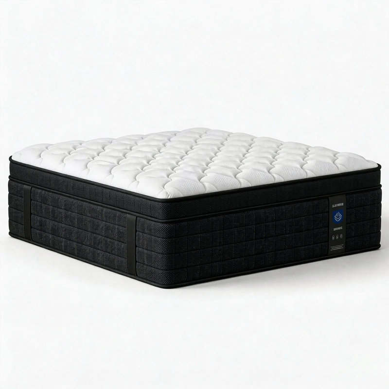 Matelas hybride à ressorts ensachés de 12 po en mousse à mémoire de forme moyenne - Isolation de mouvement, soulagement de la pression, support de bord, certifié CertiPUR-US