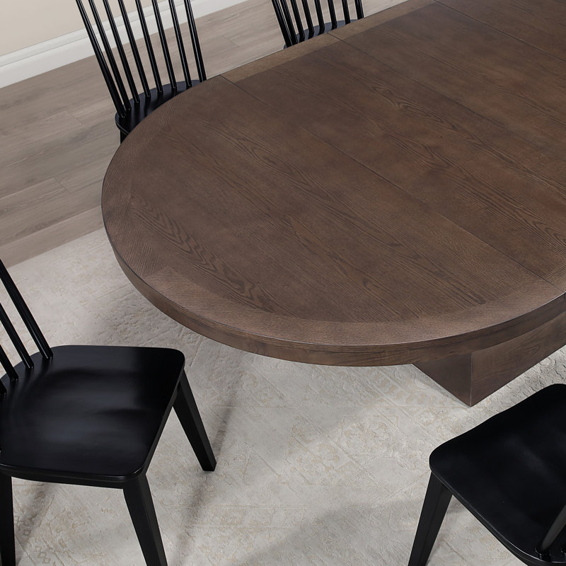 Crimmins Vaughn Extendable Wood Dining Table Set, 7 Pieces: Table, 6 Chairs, Coffee, Coffee