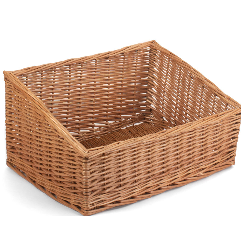 Wicker Sloped-Sided Display Basket, 25cm H x 50cm W x 38.5cm D