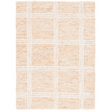 Pine Hand Tufted Wool/Cotton Geometric Area Rug in Orange / Ivory