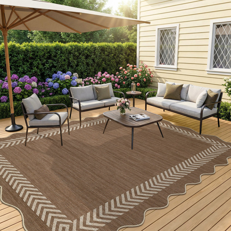 Tapis intérieur en jute pour terrasse, tapis antidérapant et antidérapant pour salle à manger, Brun