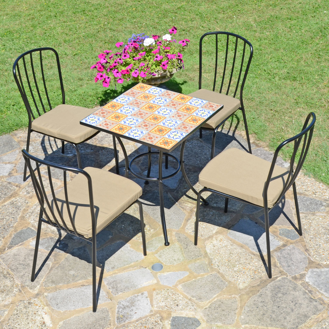 Bonaccord Square 5 - Piece 60Cm L Outdoor Bistro Set