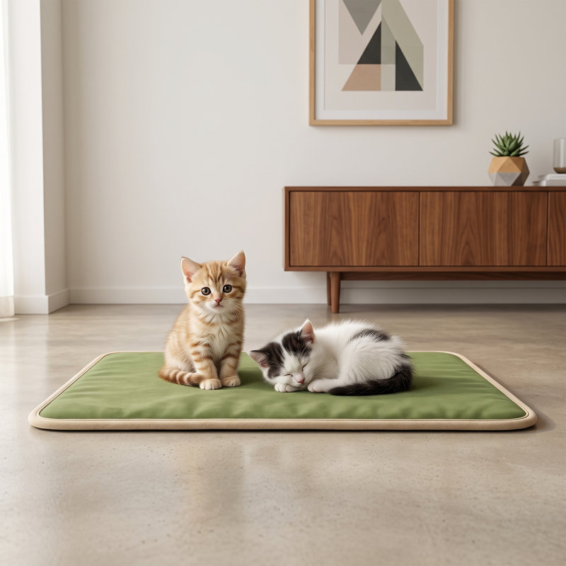 SnoozeHaven Green Thermoregulating Pad Dog Bed
