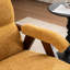 Mid Century Upholstered Arm Accent Chair with Solid Wood Legs-1465627632