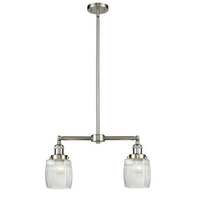 Luminaire suspendu linéaire à 2 lumières pour îlot de cuisine Mireya