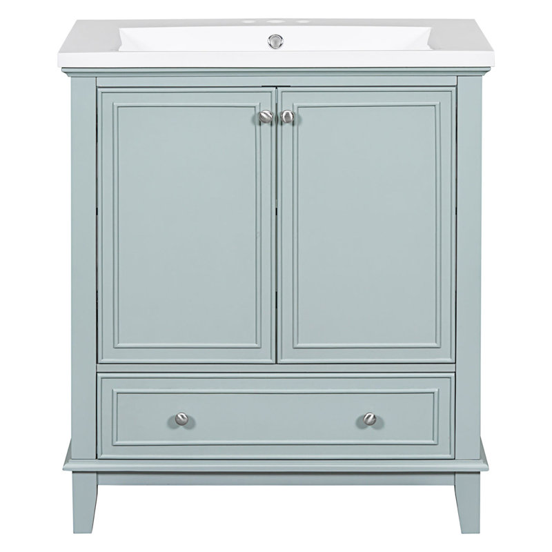 Bathroom Vanity With Sink Combo, Multi-Functional Bathroom Cabinet With Doors And Drawer, Bathroom Cabinet With Adjustable Shelf