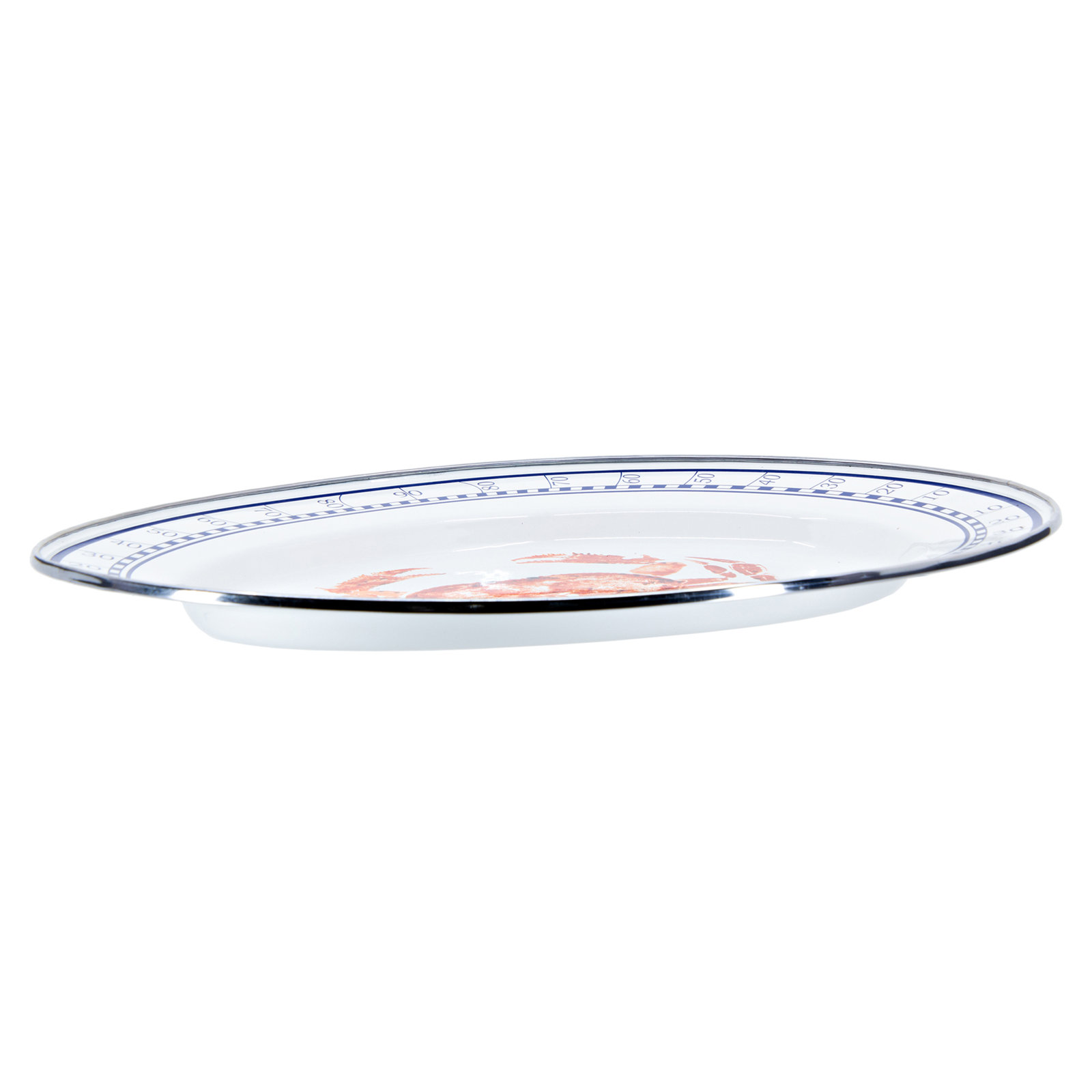 Crab House Oval Enamelware Platter