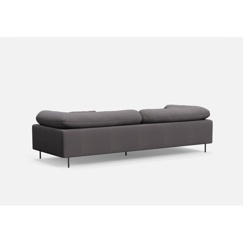 Collar 3-Seater, Gray, Cotton Blend