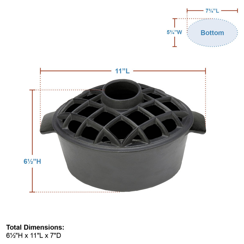 Hepp Steel Fireplace Accessory, Blue / Black
