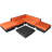 Ensemble modulaire en rotin avec coussins 6 pièces de luxe-9107605-9107608