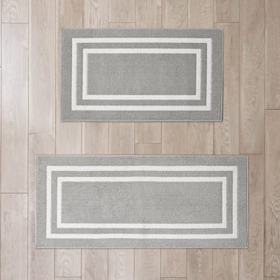 Nautica Double Line Machine Washable All Loop Tufted Rugs