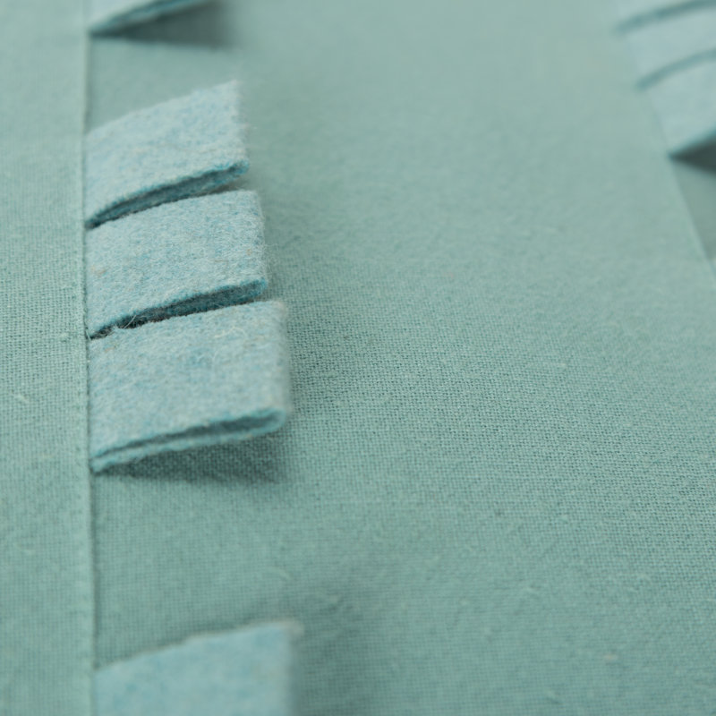 Housse de coussin en coton carrée/insert, Aqua