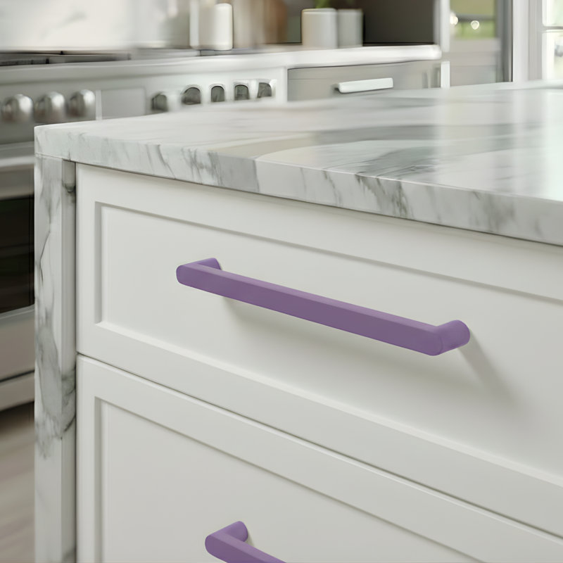 ROUS Hardware - Poignée d'armoire Mid-Century moderne, 3,25 po, royal (mauve), 3.25", Royal (mauve)