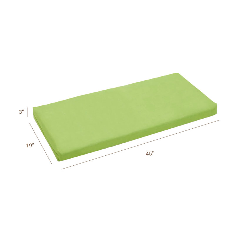 Coussin de siège d'extérieur, 45 po x 19 po, Vert