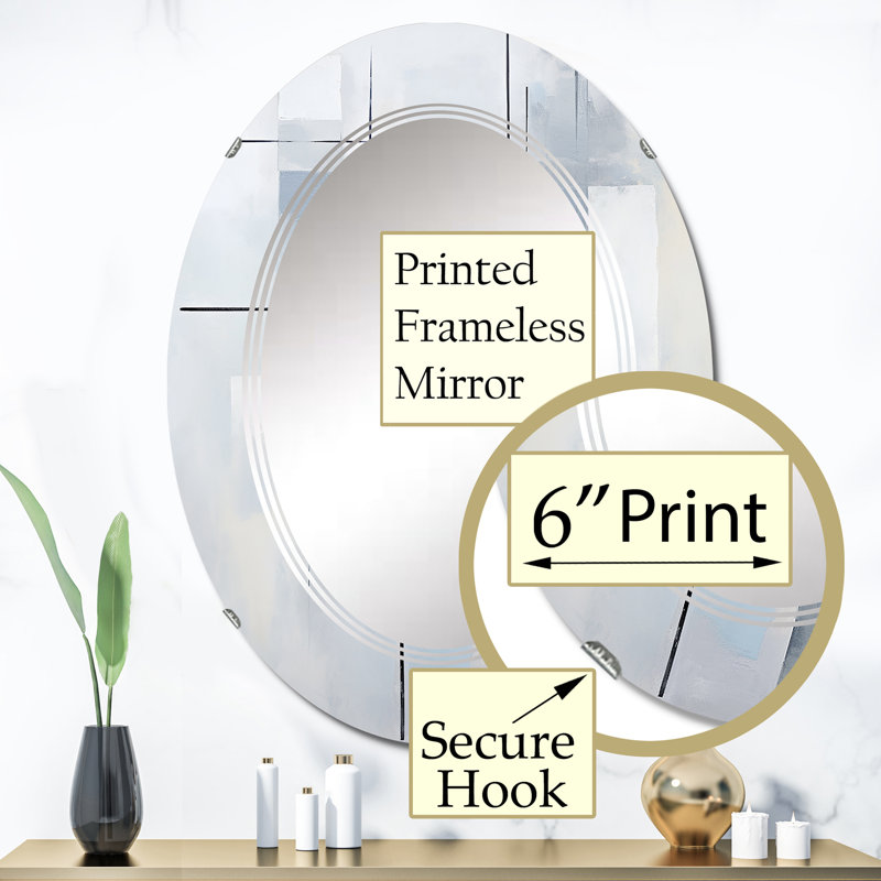 Farnon - Miroir mural moderne ovale, 36 po x 24 po