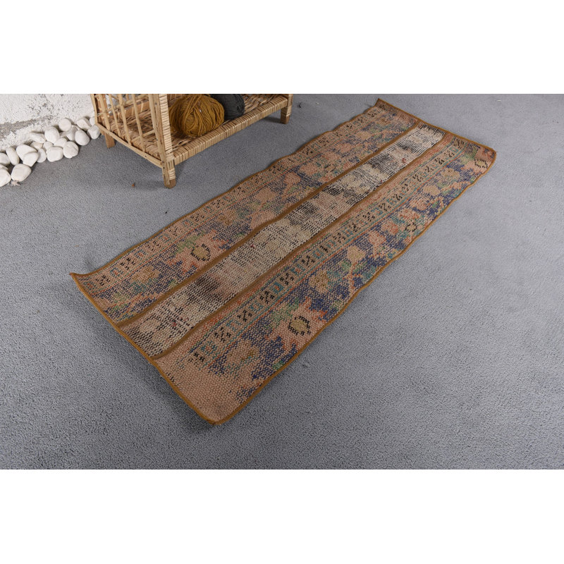 Tapis de chambre à coucher, tapis rétro, tapis de cuisine, tapis tissés à plat bleu, tapis turcs, petits tapis de 1,5 x 3,9 pieds