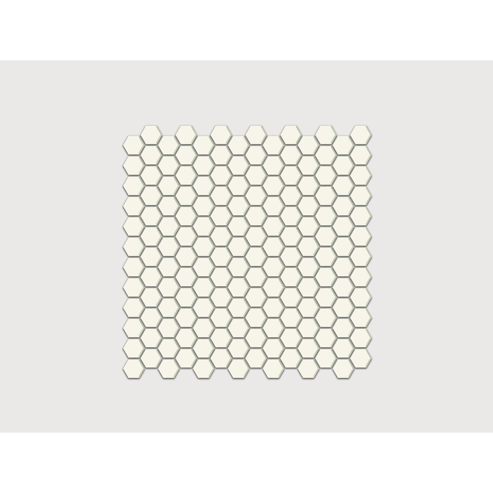 Metro Hex 1" Mosaic, White, Matte
