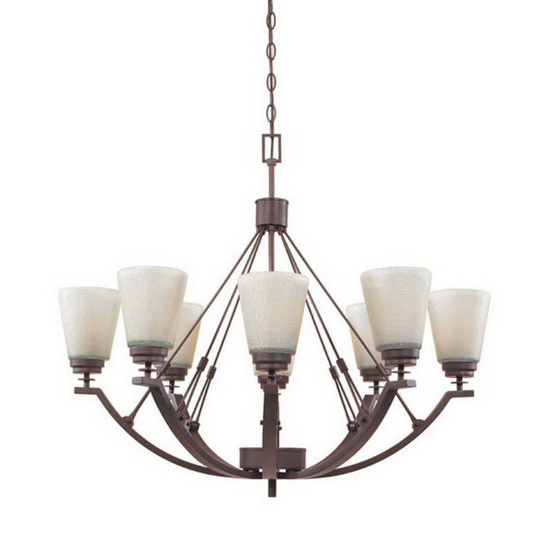 Lustre gris classique/traditionnel 8 lumières Madera