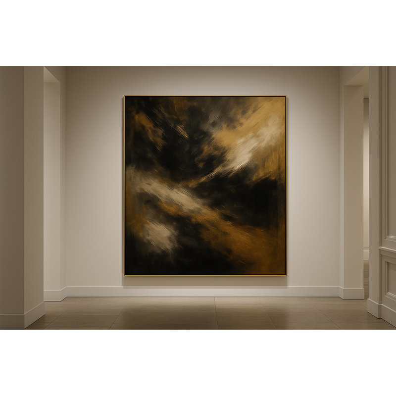Emberborn Framed Canvas Wall Art by Kasian Art Studio - Brown Frame, Brown