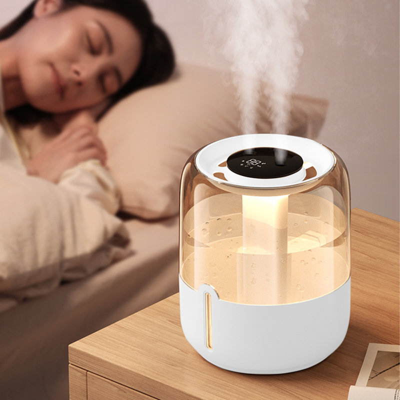 Humidificateur de grande capacité à double jet USB, Beige