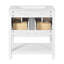 Ensemble de meuble-lavabo 60 po avec lavabo en céramique (séparé), ensemble de meuble-lavabo sur pied simple avec tiroirs, armoire de rangement en bois massif-754335483