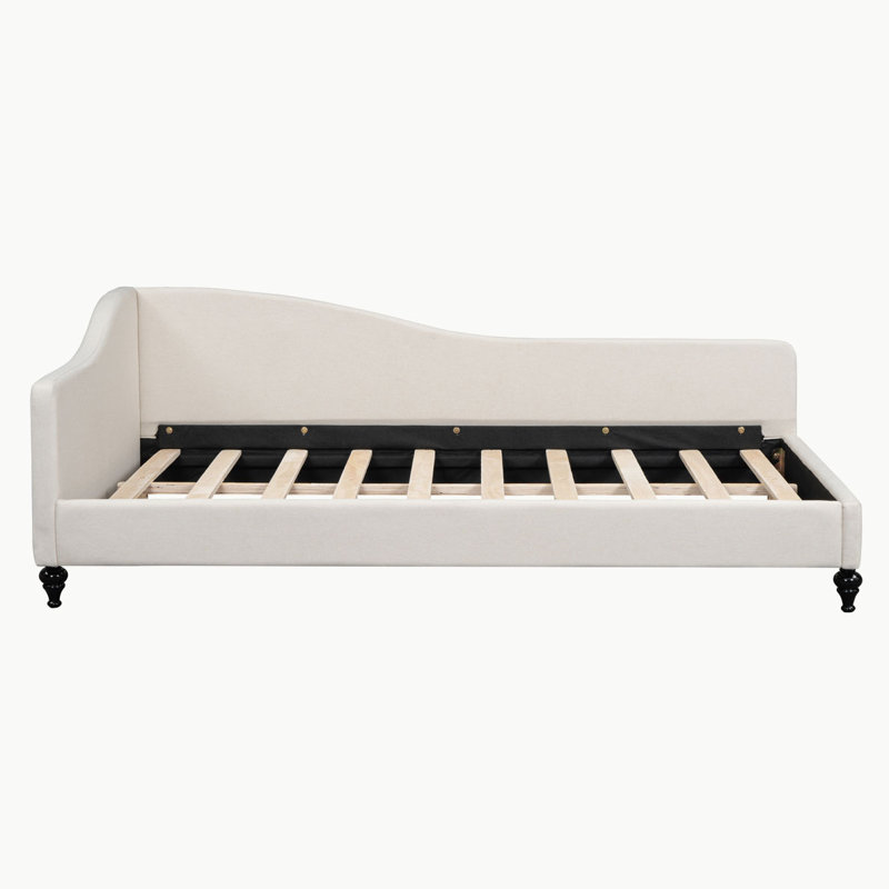 Upholstered Corner Daybed, Twin, Beige 1