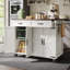 Kitchen Island With 4 Doors And 2 Drawers White-1236835441