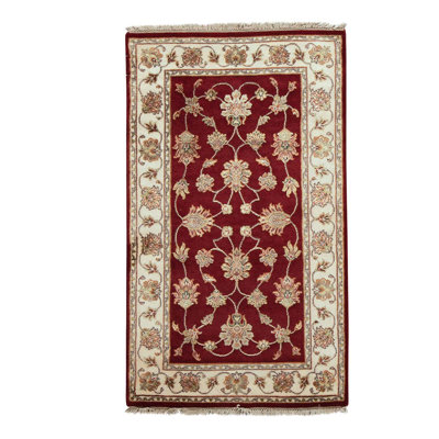 Handmade Cotton and Wool Oriental Area Rug