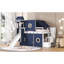 Lit mezzanine simple avec tente et tour-1354145660