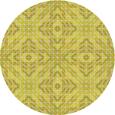 Tapis jaune / brun à motif géométrique Janssen